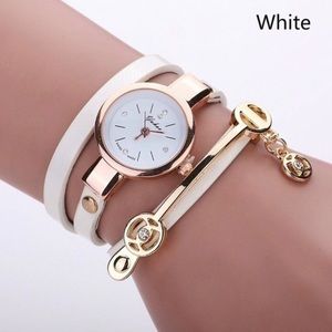 White and Gold Wrap Around Watch